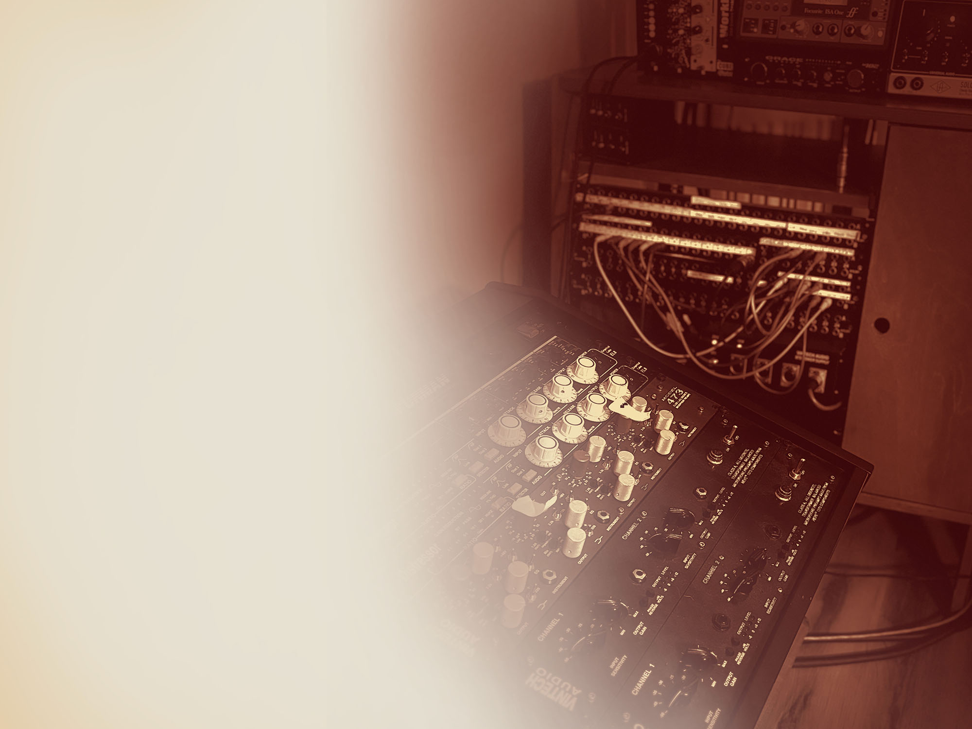 Professional mixing console inside Cherry Sound studio